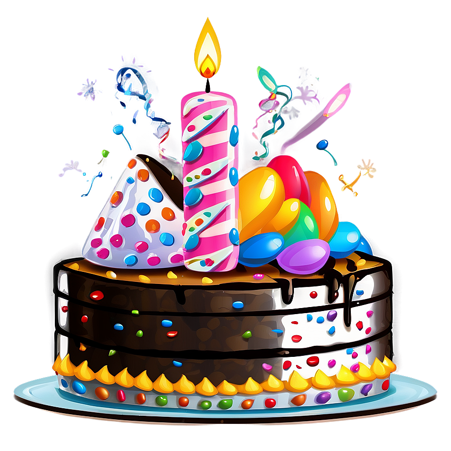 Birthday Party Cake Png 05042024 PNG image