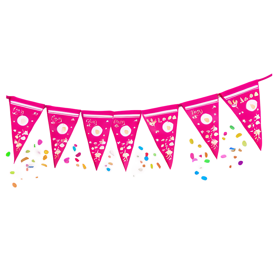 Birthday Party Triangle Banner Png 66 PNG image