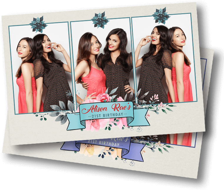 Birthday Photo Booth Strips PNG image