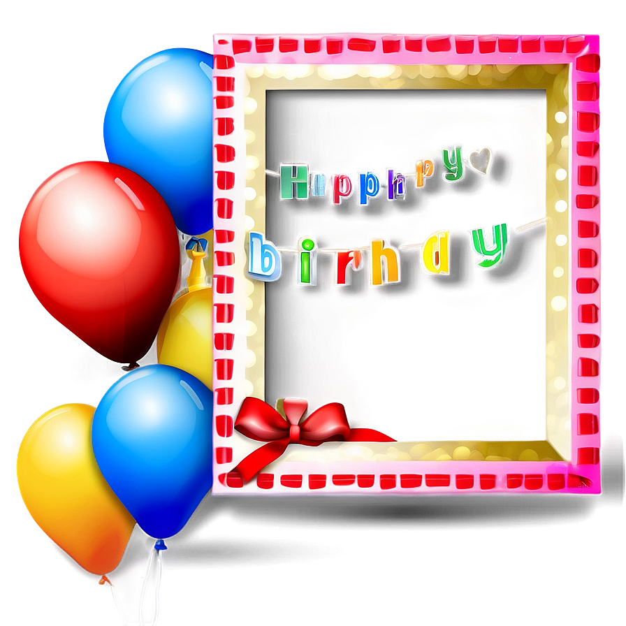 Birthday Photo Frame Png Ffd PNG image