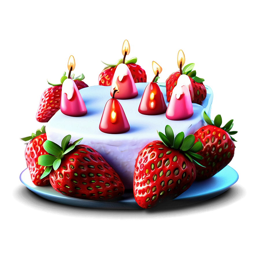 Birthday Strawberry Cute Png 52 PNG image