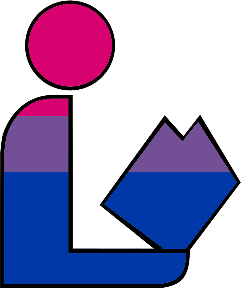 Bisexual Pride Abstract Figure PNG image