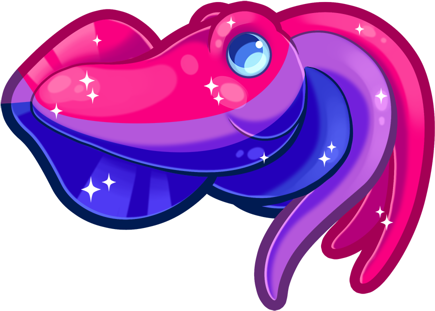 Bisexual Pride Flag Frog PNG image