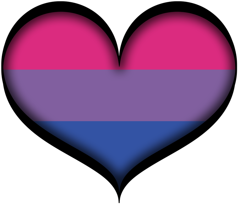 Bisexual Pride Heart PNG image