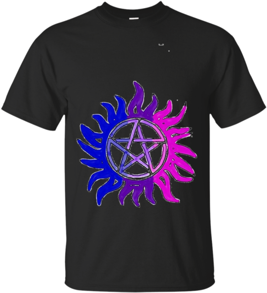 Bisexual Pride Pentagram Tshirt Design PNG image