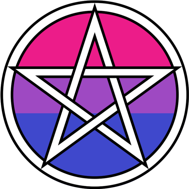 Bisexual Pride Pentagram PNG image