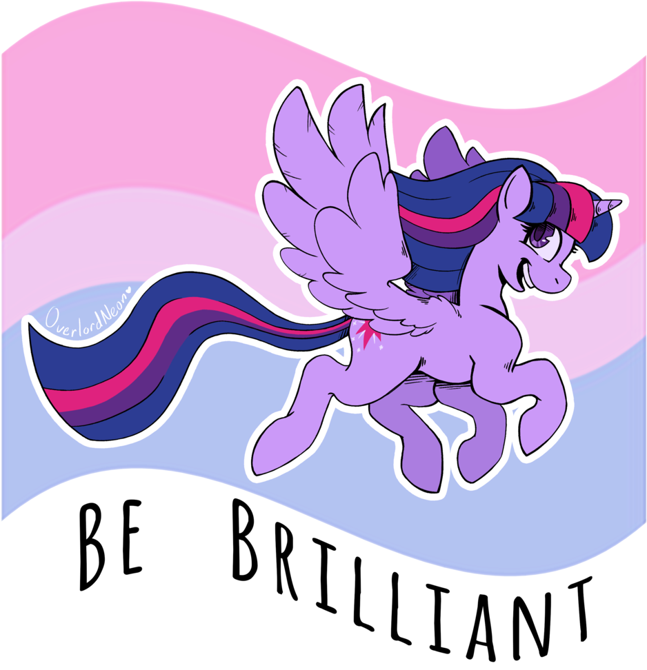 Bisexual Pride Pony Be Brilliant PNG image