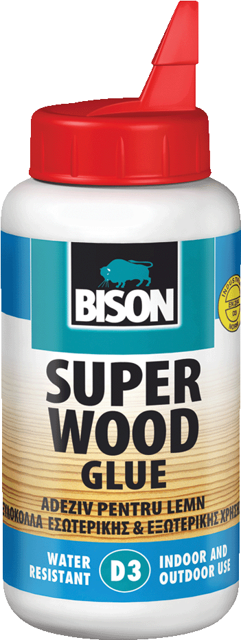 Bison Super Wood Glue Bottle PNG image