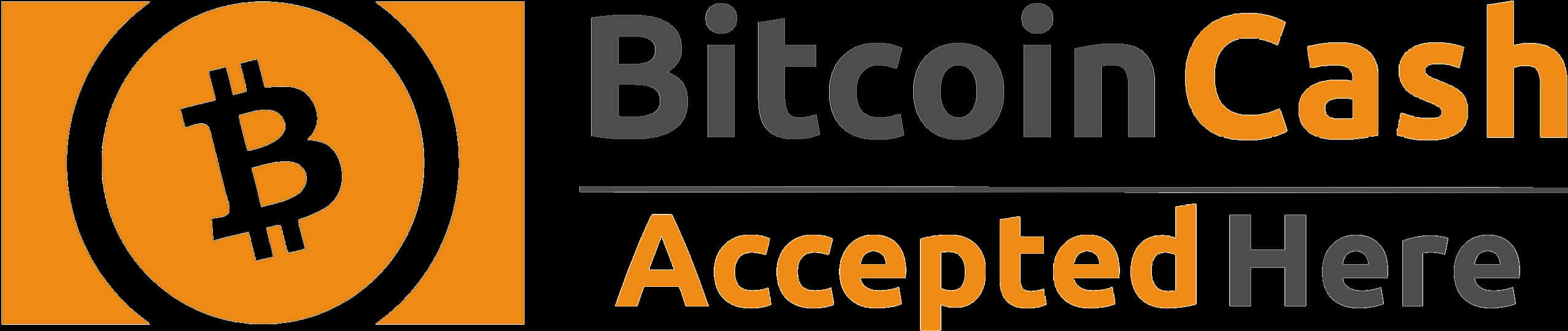 Bitcoin Cash Accepted Here Sign PNG image