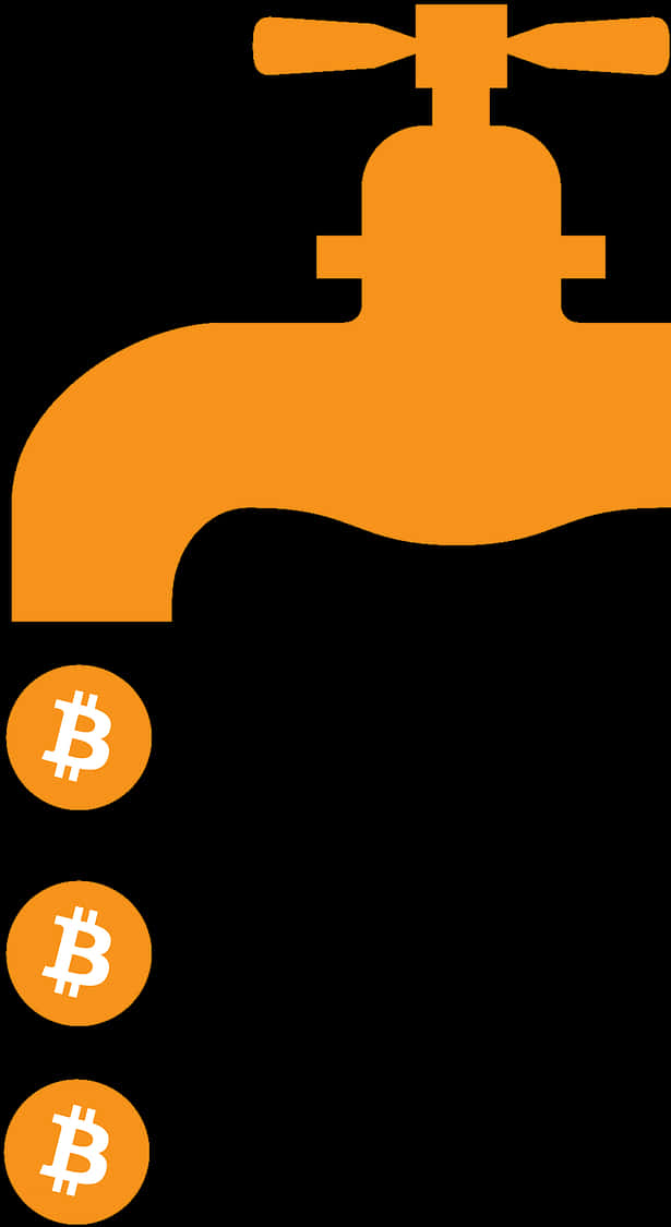 Bitcoin Faucet Concept PNG image