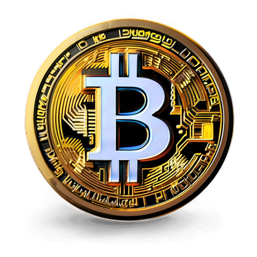 Bitcoin Style Crypto Coin Png 06282024 PNG image