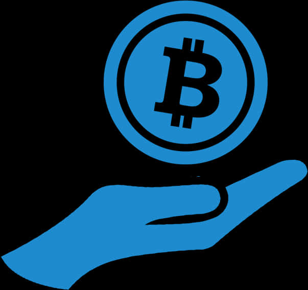 Bitcoin Symbolon Hand Graphic PNG image