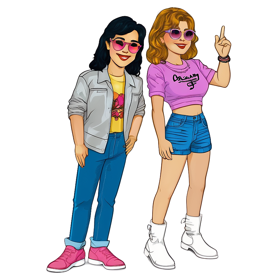 Bitmoji Retro 80s Look Png Hpy PNG image