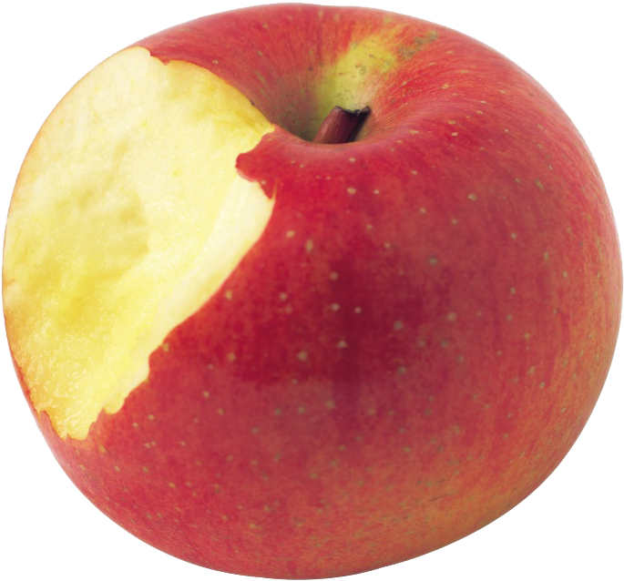 Bitten Red Apple PNG image