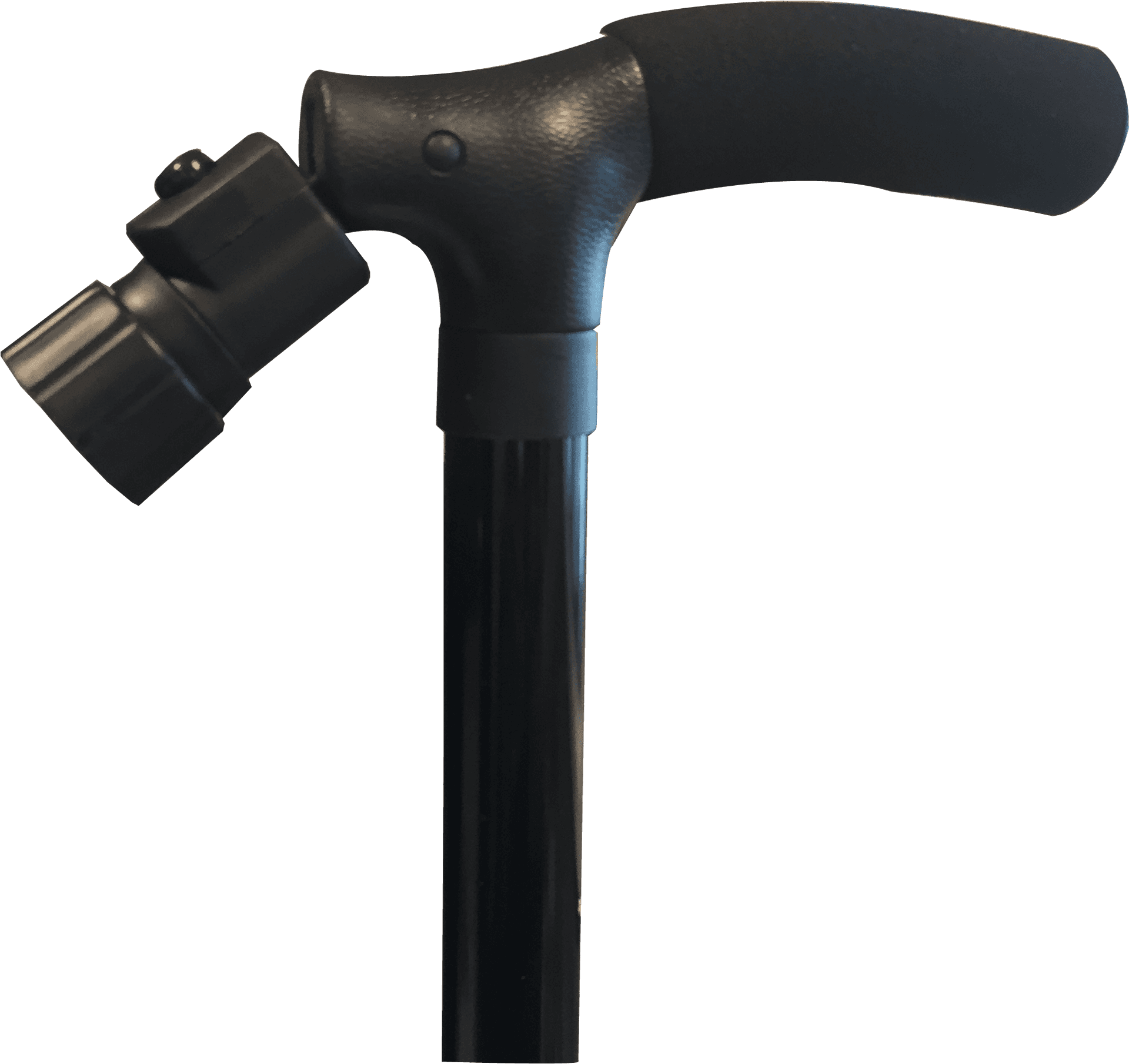 Black Adjustable Walking Stick PNG image