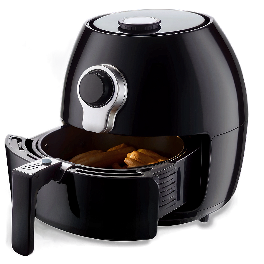 Black Air Fryer Electric Device Png Dov92 PNG image