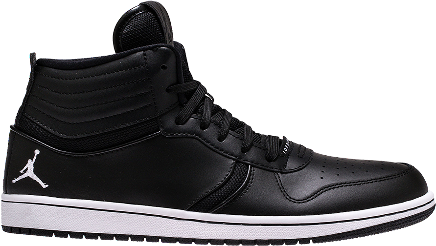 Black Air Jordan1 Sneaker Side View PNG image