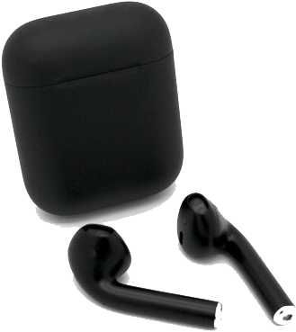 Black Airpodsand Case PNG image