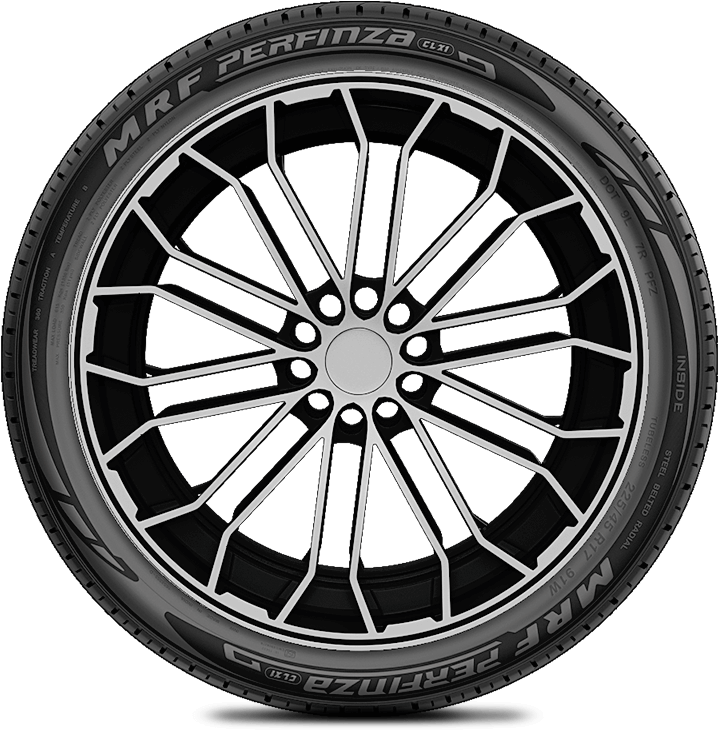 Black Alloy Wheelwith Tyre PNG image