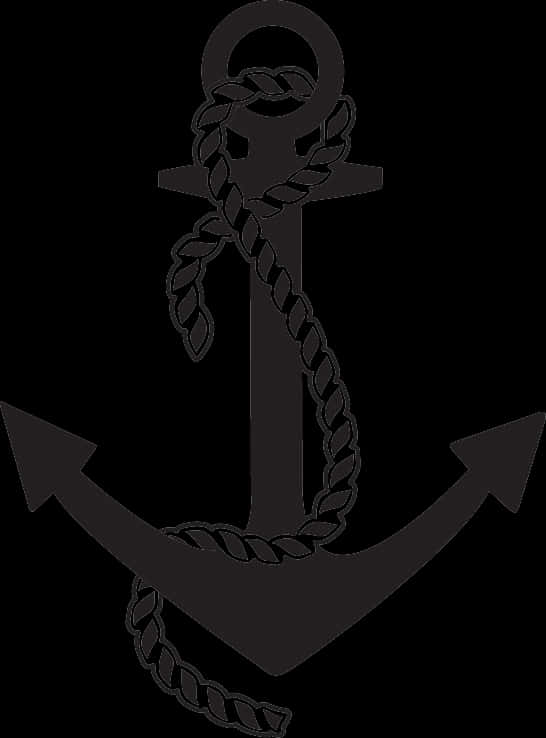 Black Anchor Graphic PNG image