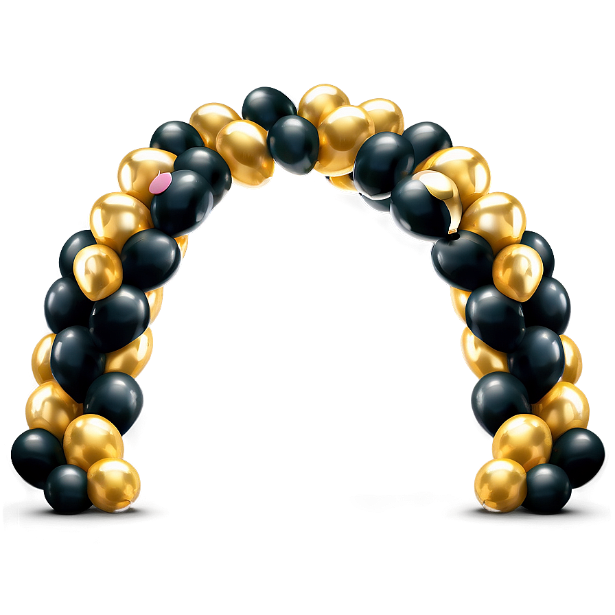 Black And Gold Balloon Arch Png 72 PNG image