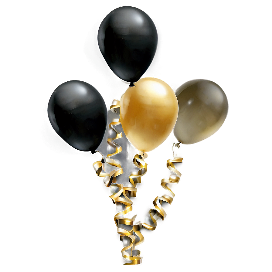 Black And Gold Balloon Background Png 10 PNG image