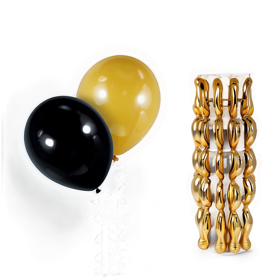 Black And Gold Balloons Png 31 PNG image