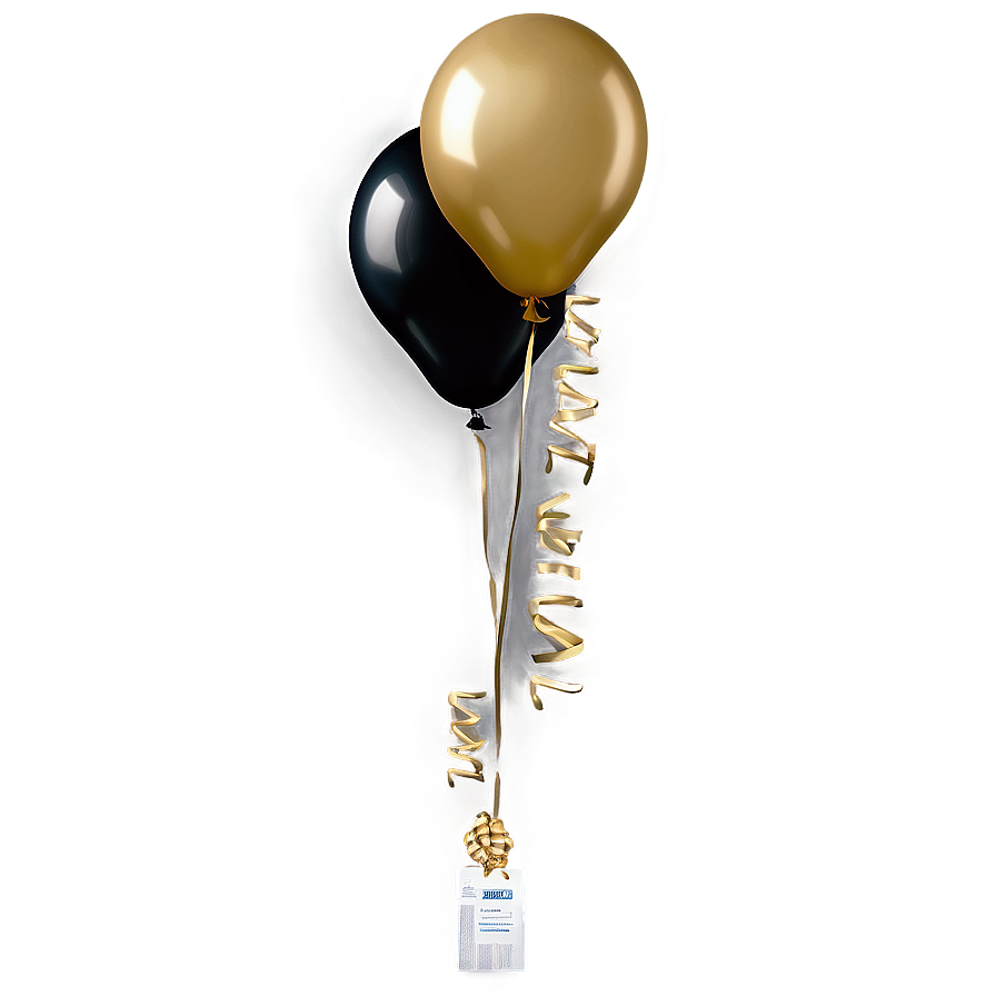 Black And Gold Helium Balloons Png 47 PNG image