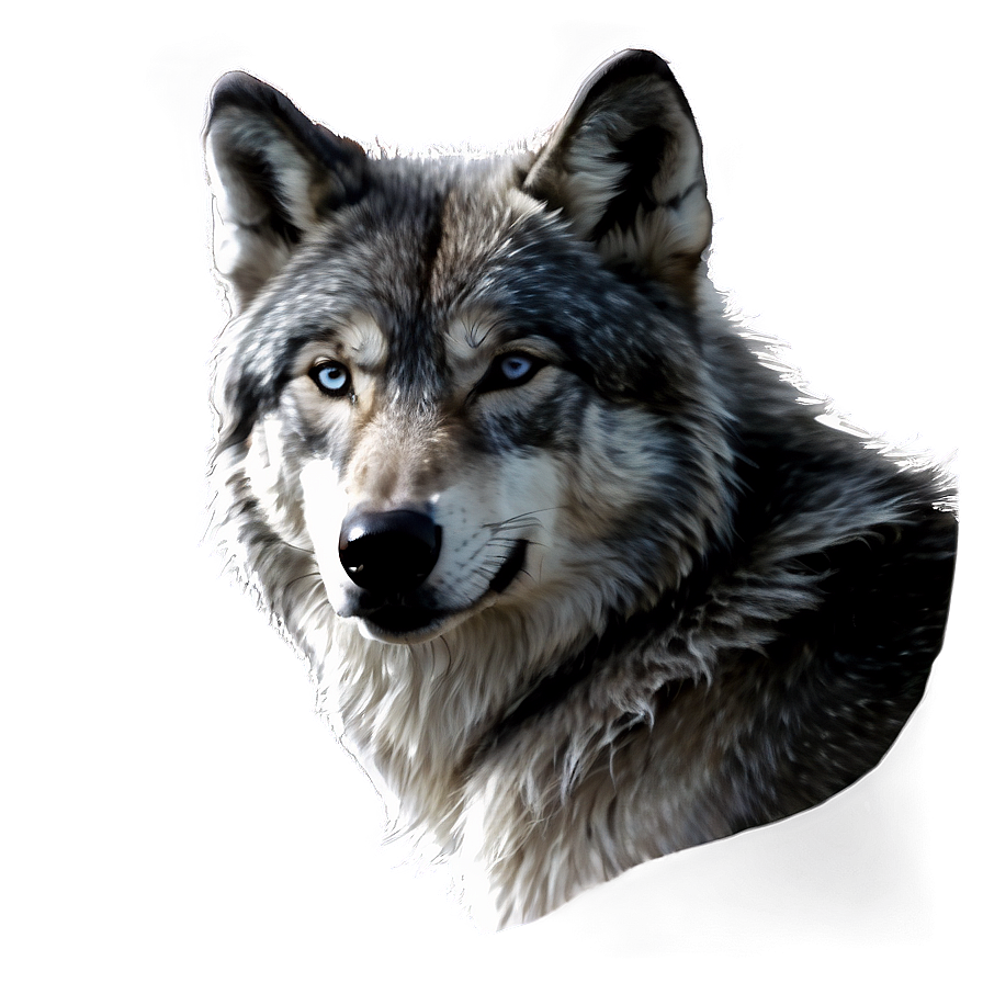 Black And White Alpha Wolf Png 06292024 PNG image