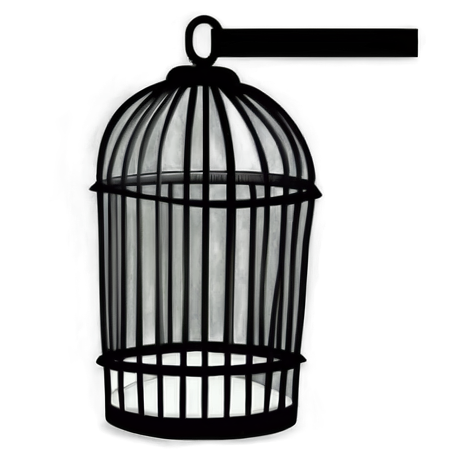 Black And White Bird Cage Png Nwt42 PNG image