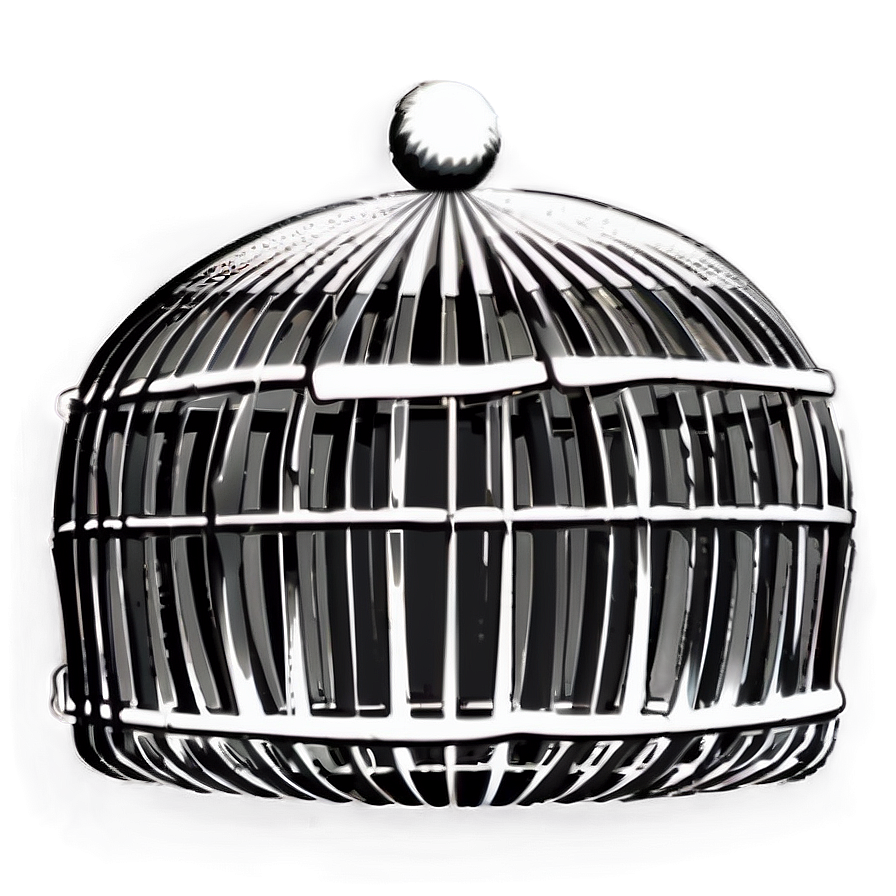 Black And White Bird Cage Png Wcd PNG image