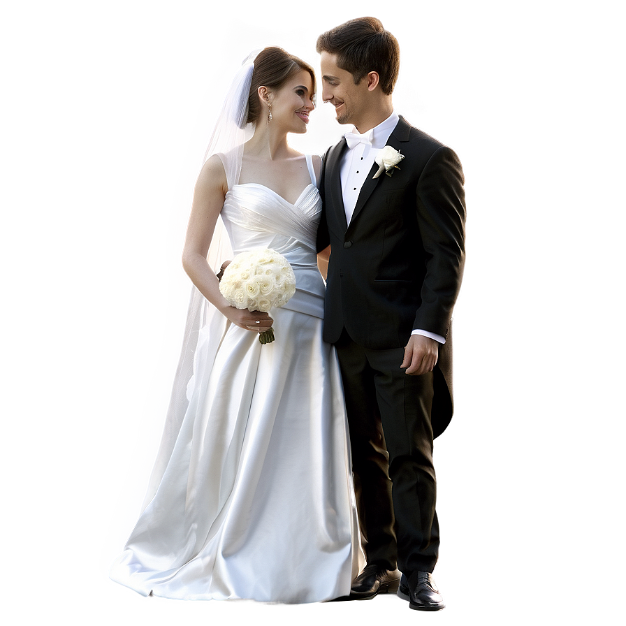 Black And White Bride And Groom Png 06262024 PNG image