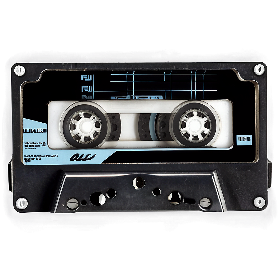 Black And White Cassette Tape Png 05252024 PNG image