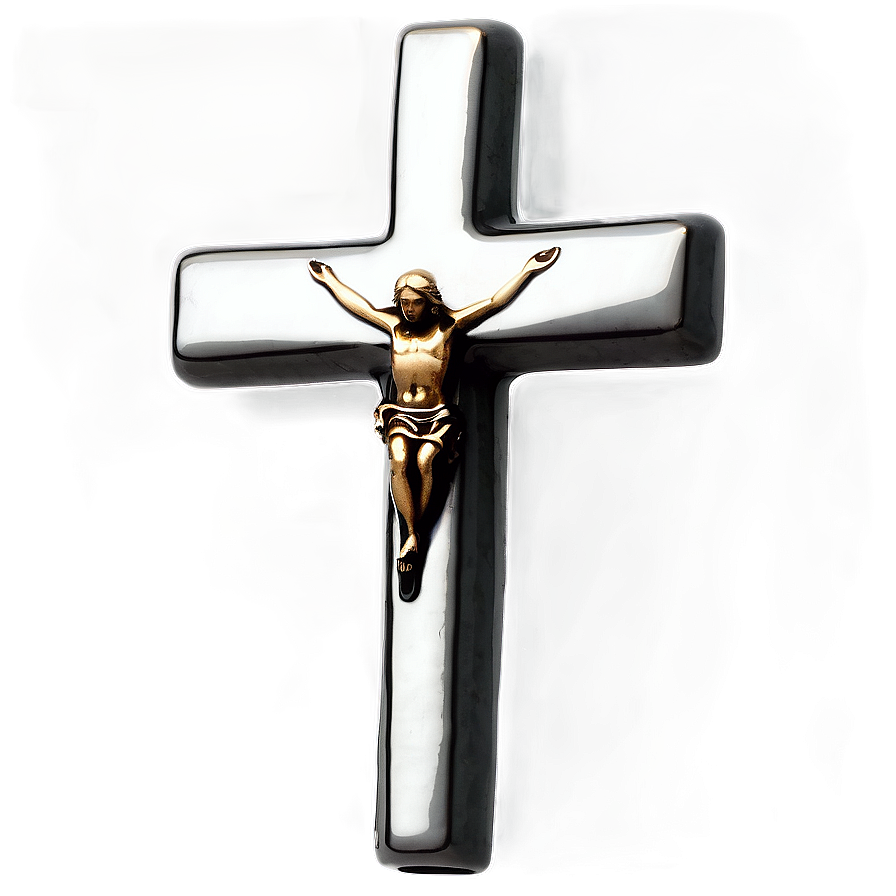 Black And White Catholic Cross Png Gxl86 PNG image