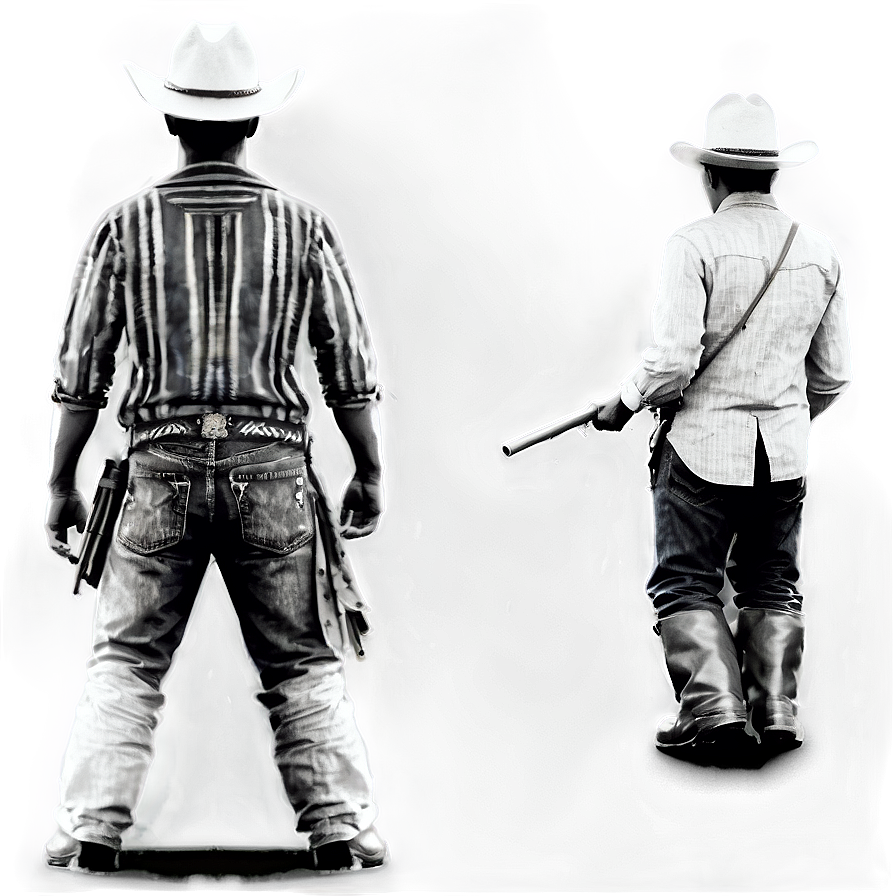 Black And White Cowboys Png 12 PNG image