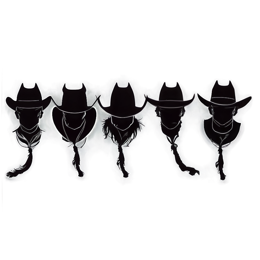 Black And White Cowboys Png Iip PNG image