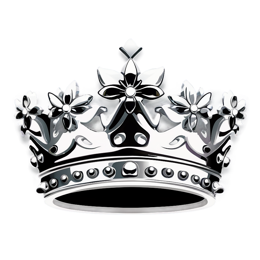 Black And White Crown Vector Png 06262024 PNG image