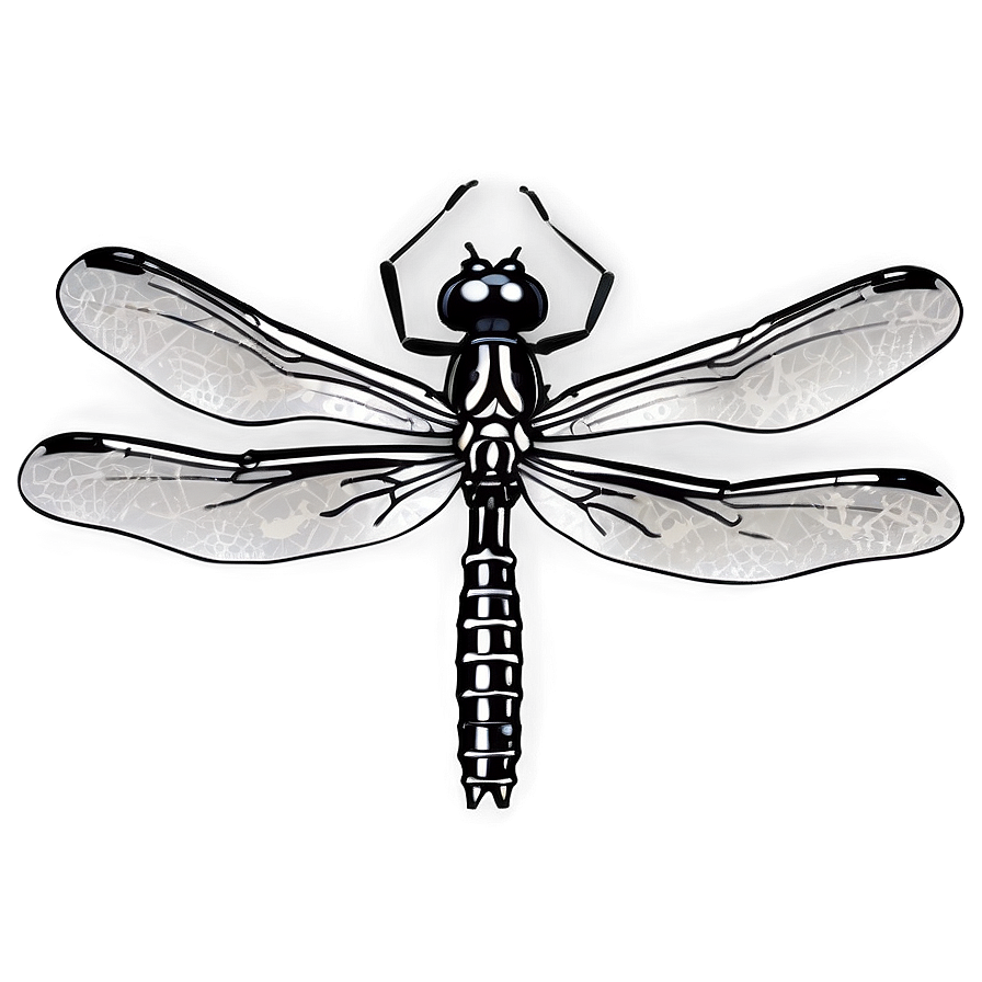 Black And White Dragonfly Png 05212024 PNG image