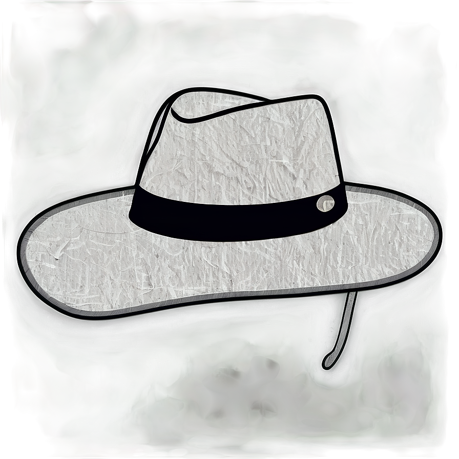 Black And White Farmer Hat Sketch Png Rnc PNG image