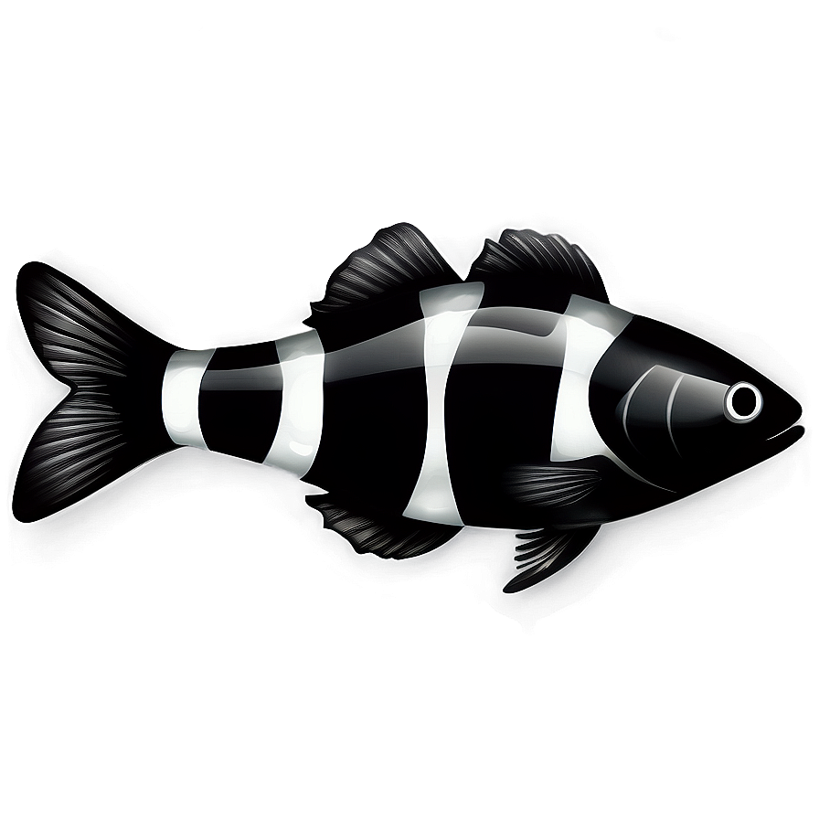 Black And White Fish Transparent Png Qqy PNG image