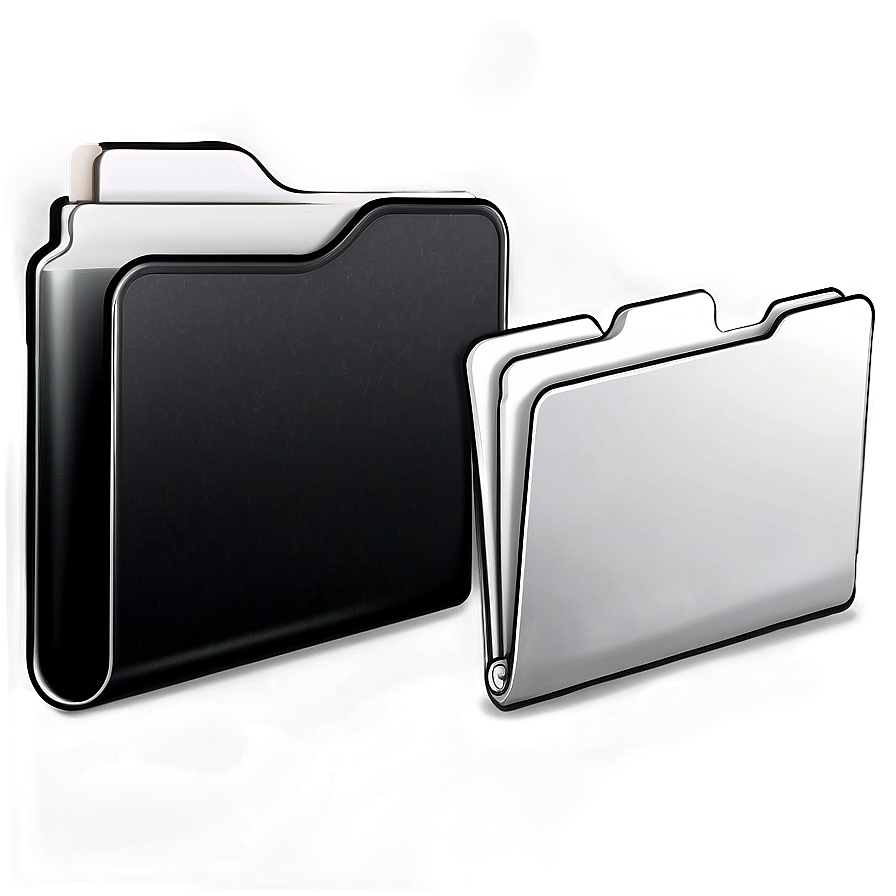 Black And White Folder Icon Png Rbd87 PNG image