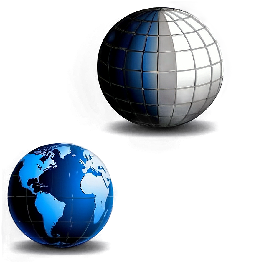 Black And White Globe For Science Png 06282024 PNG image