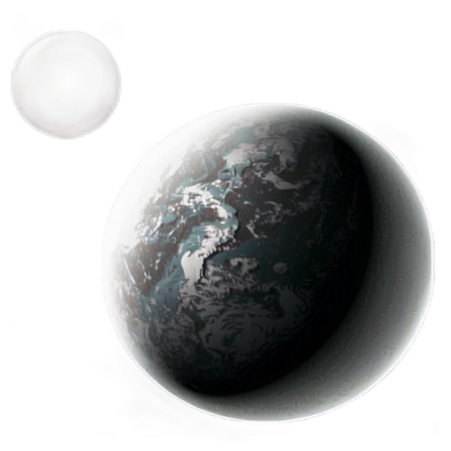 Black And White Globe In Space Png 94 PNG image