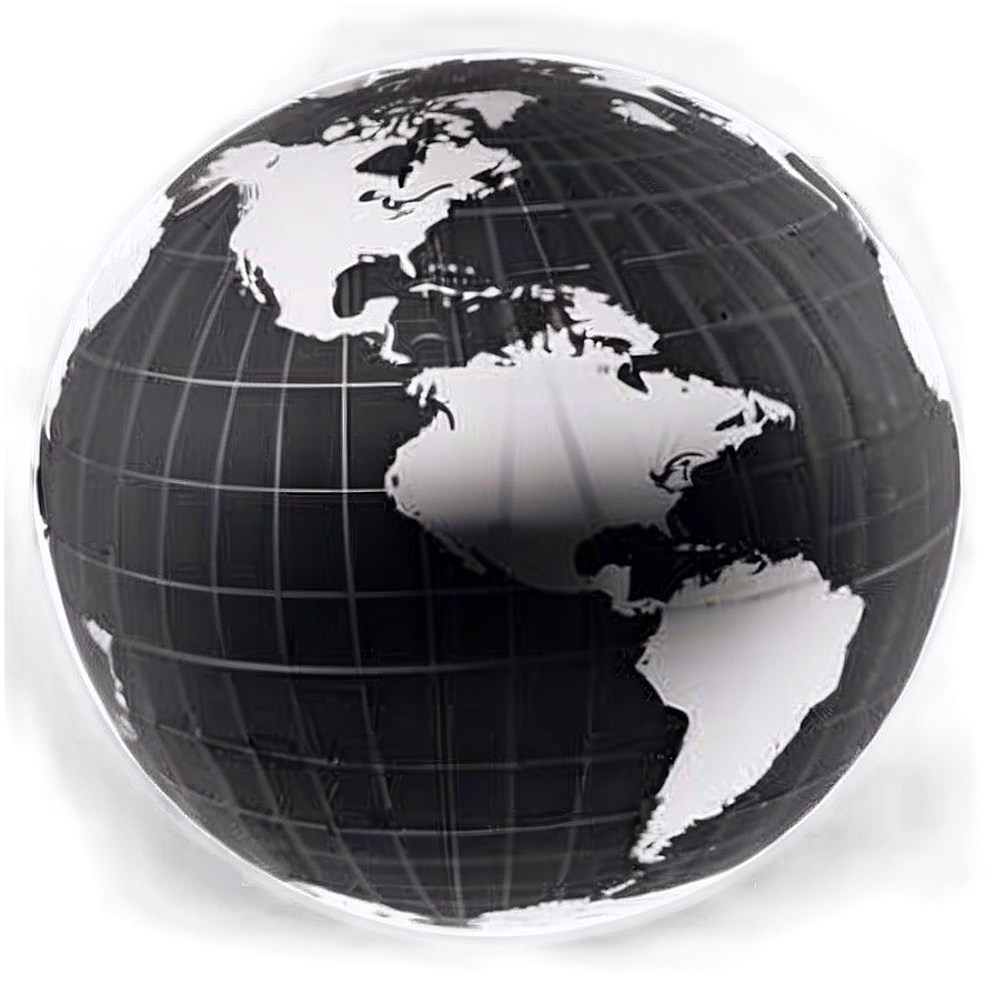 Black And White Globe Silhouette Png Cyl PNG image