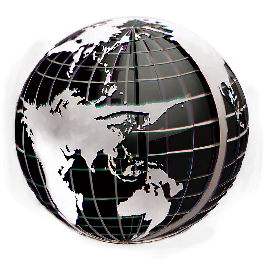 Black And White Globe Tattoo Design Png 11 PNG image