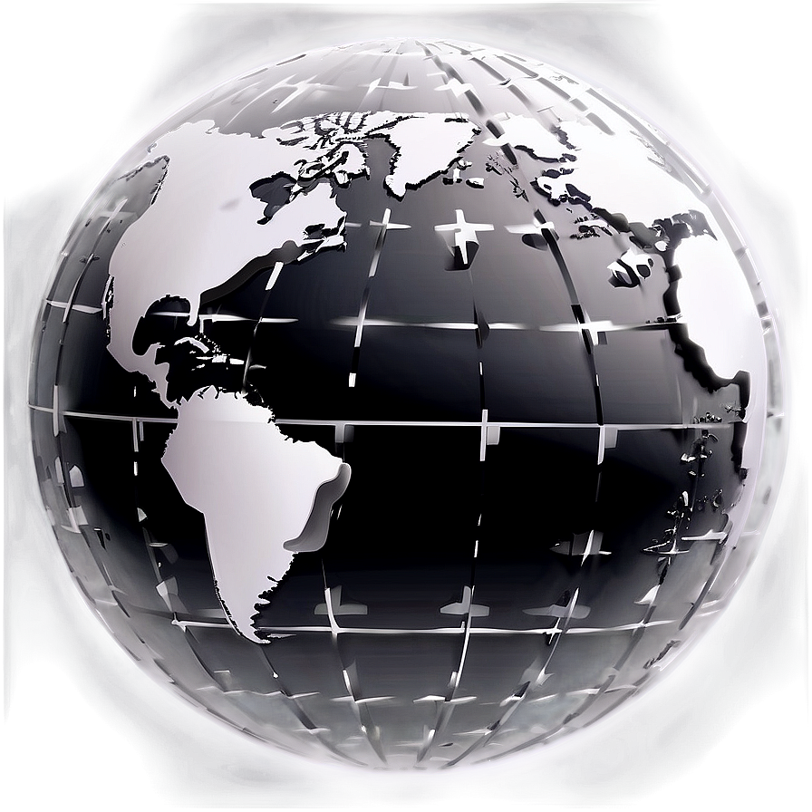 Black And White Globe Vector Png 77 PNG image