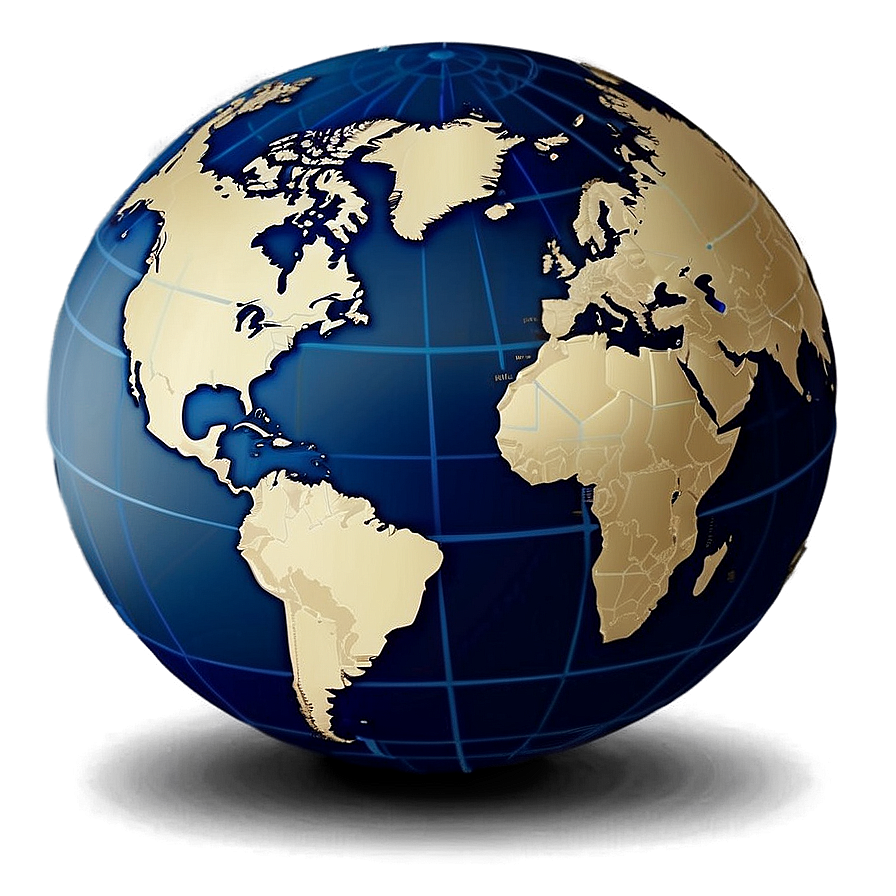 Black And White Globe With Latitude And Longitude Png Sef1 PNG image