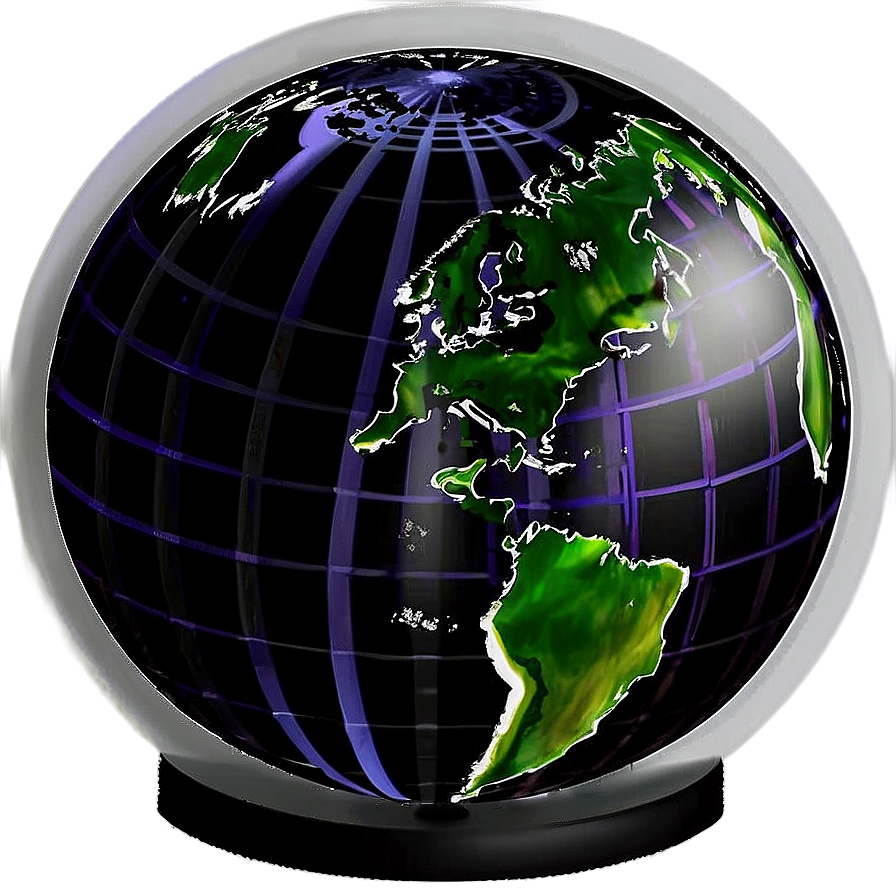 Black And White Globe With Stand Png Wil PNG image