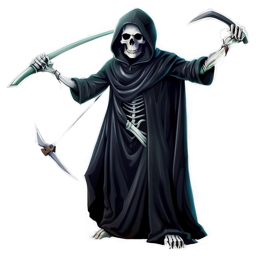 Black And White Grim Reaper Png Yfx PNG image