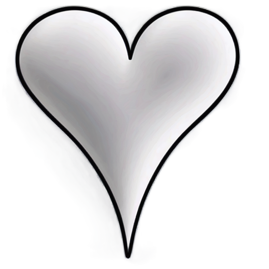 Black And White Heart Doodle Png 70 PNG image